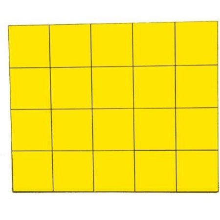 MAGNA VISUAL 3/4" Yellow Magnetic Squares 20/Pk FI-222